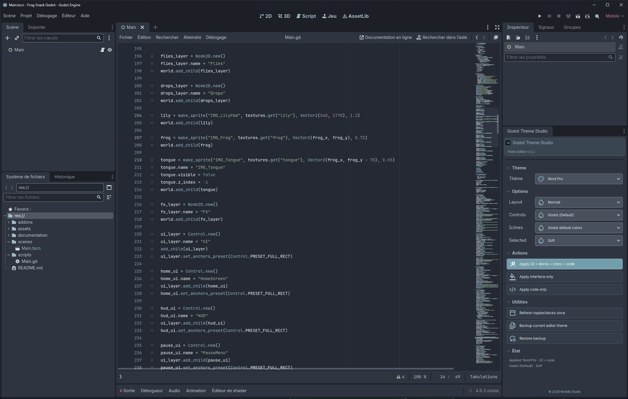 Godot Theme Studio theme options