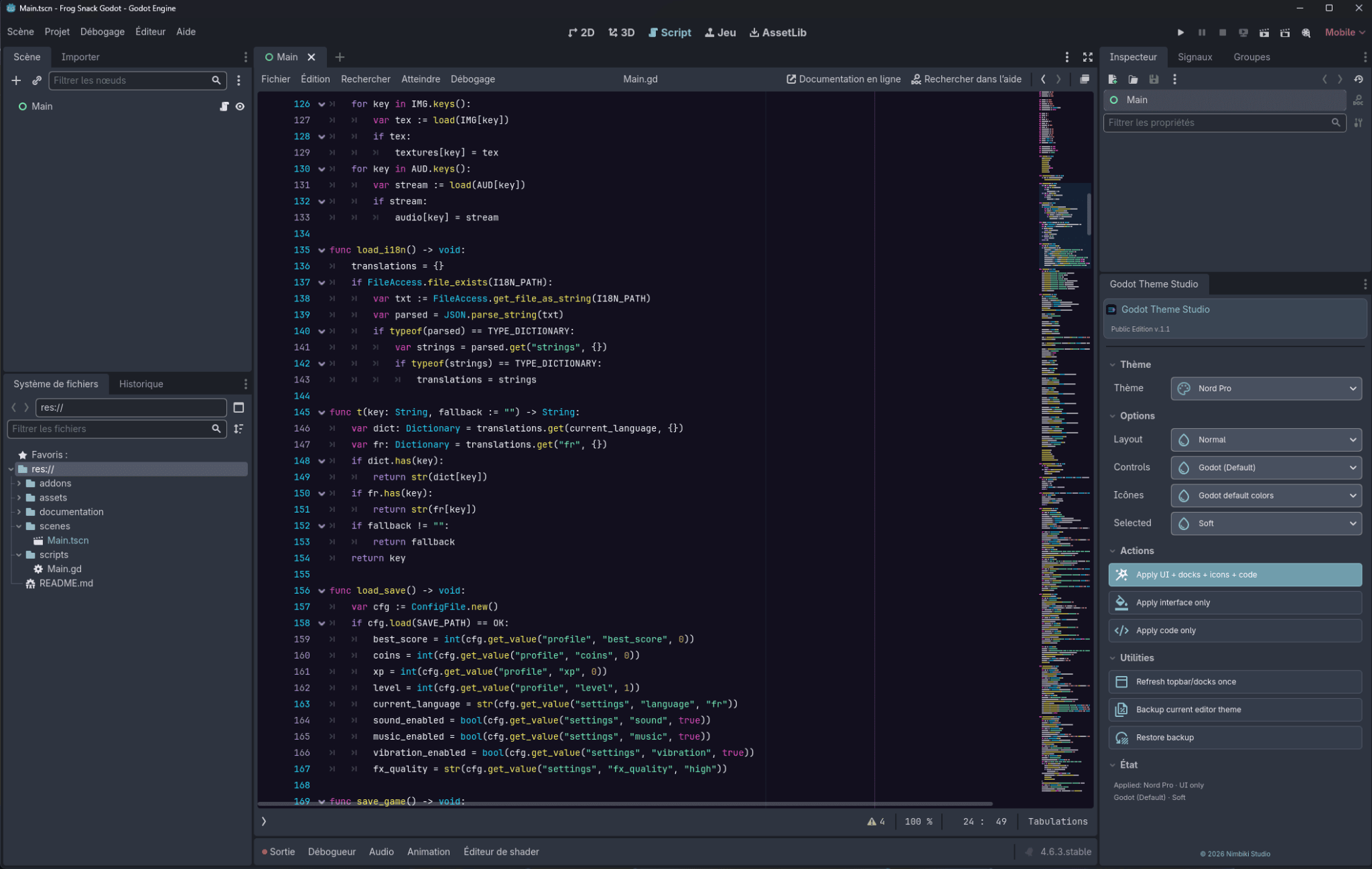 Godot Theme Studio inside the Godot editor