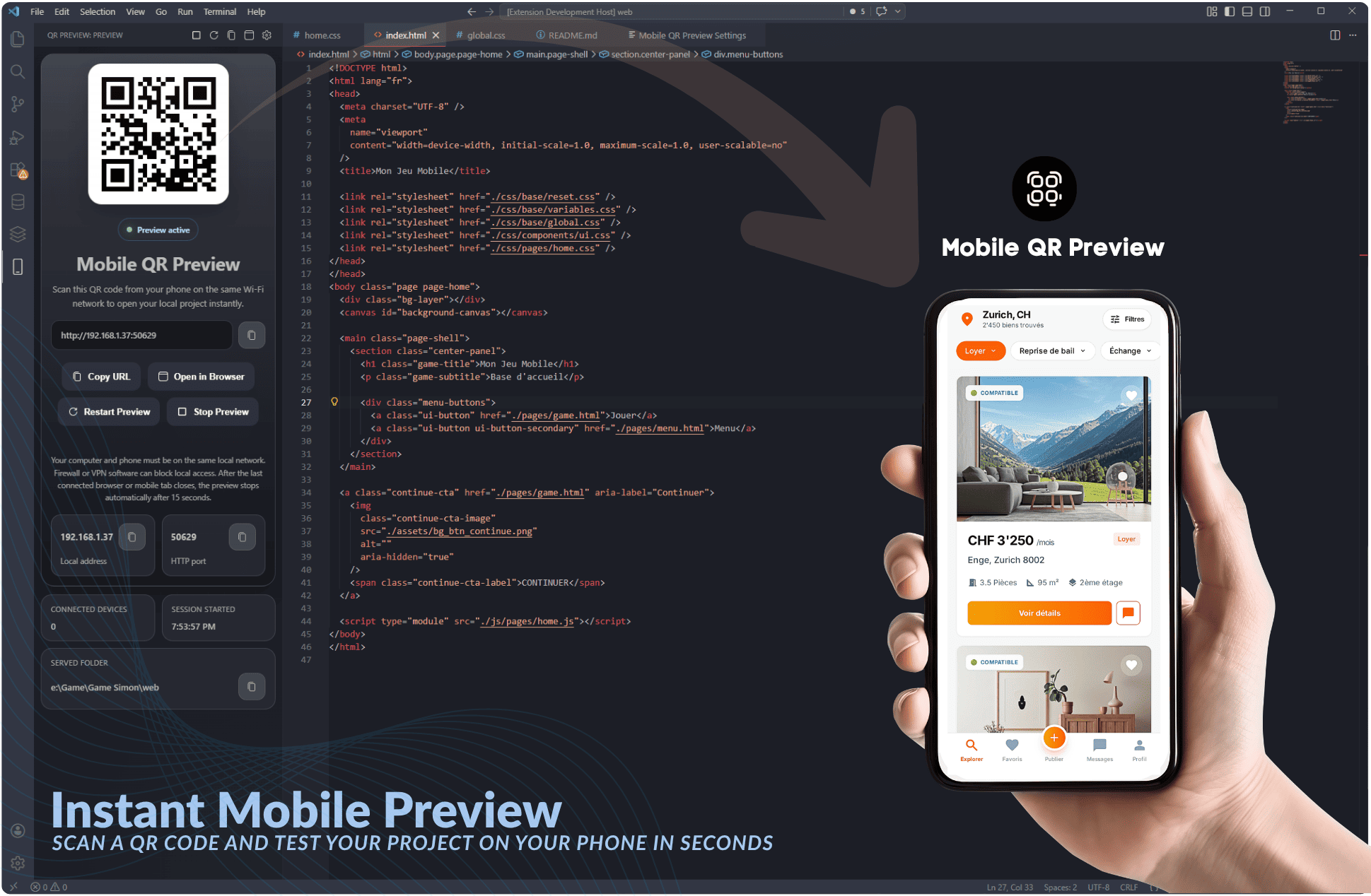 Mobile QR Preview hero